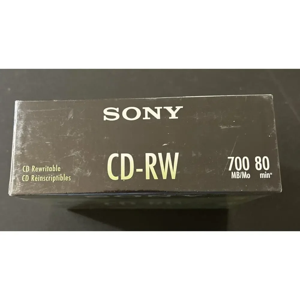 Sony CD-RW 5-Pack Blank Discs 700MB 80Min Rewritable 5CDRW700L, New & Sealed
